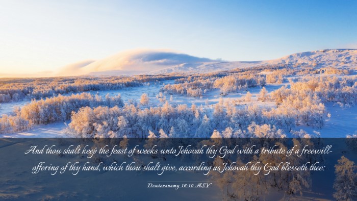 Picture 03 - Deuteronomy 16:10 ASV Desktop Wallpaper - And thou shalt keep the feast of weeks unto - Desktop Bible Verse Wallpaper