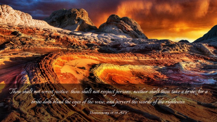 Picture 03 - Deuteronomy 16:19 ASV Desktop Wallpaper - Thou shalt not wrest justice: thou shalt not - Desktop Bible Verse Wallpaper