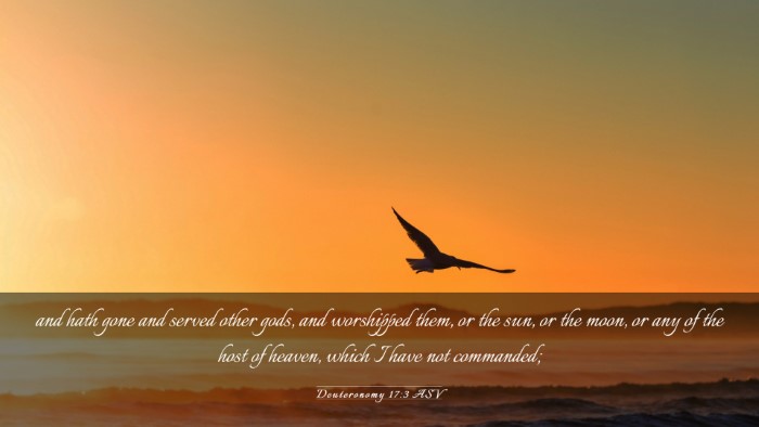 Picture 03 - Deuteronomy 17:3 ASV Desktop Wallpaper - and hath gone and served other gods, and - Desktop Bible Verse Wallpaper
