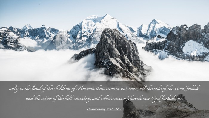 Picture 03 - Deuteronomy 2:37 ASV Desktop Wallpaper - only to the land of the children of Ammon thou - Desktop Bible Verse Wallpaper