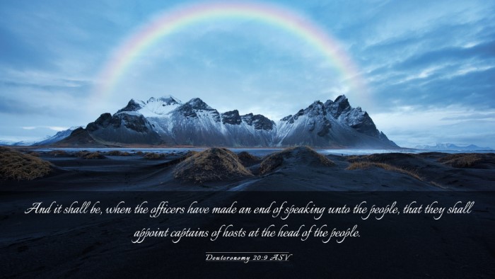 Picture 03 - Deuteronomy 20:9 ASV Desktop Wallpaper - And it shall be, when the officers have made an - Desktop Bible Verse Wallpaper