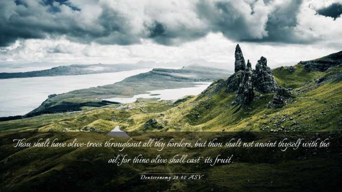 Picture 03 - Deuteronomy 28:40 ASV Desktop Wallpaper - Thou shalt have olive-trees throughout all thy - Desktop Bible Verse Wallpaper