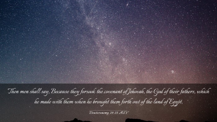 Picture 03 - Deuteronomy 29:25 ASV Desktop Wallpaper - Then men shall say, Because they forsook the - Desktop Bible Verse Wallpaper