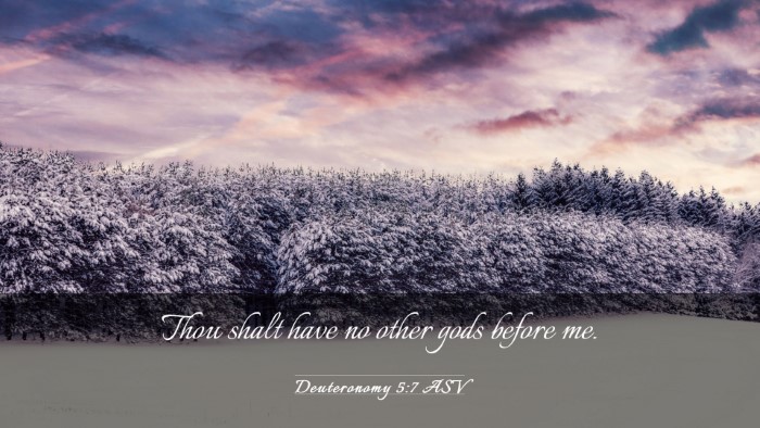 Picture 03 - Deuteronomy 5:7 ASV Desktop Wallpaper - Thou shalt have no other gods before - Desktop Bible Verse Wallpaper