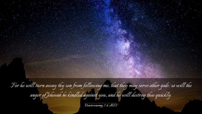 Picture 03 - Deuteronomy 7:4 ASV Desktop Wallpaper - For he will turn away thy son from following me, - Desktop Bible Verse Wallpaper
