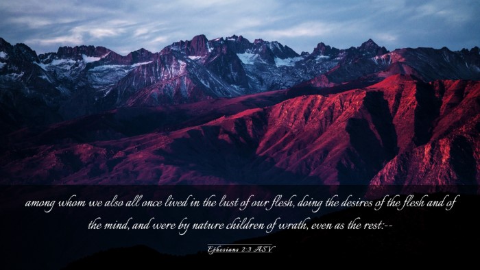Picture 03 - Ephesians 2:3 ASV Desktop Wallpaper - among whom we also all once lived in the lust of - Desktop Bible Verse Wallpaper