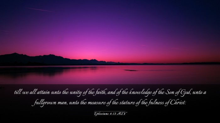 Picture 03 - Ephesians 4:13 ASV Desktop Wallpaper - till we all attain unto the unity of the faith, - Desktop Bible Verse Wallpaper