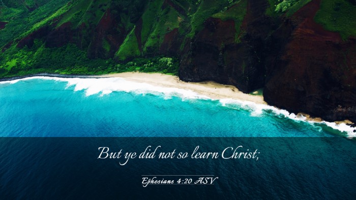 Picture 03 - Ephesians 4:20 ASV Desktop Wallpaper - But ye did not so learn - Desktop Bible Verse Wallpaper