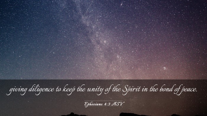 Picture 03 - Ephesians 4:3 ASV Desktop Wallpaper - giving diligence to keep the unity of the Spirit - Desktop Bible Verse Wallpaper