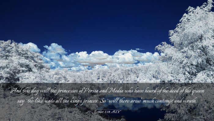Picture 03 - Esther 1:18 ASV Desktop Wallpaper - And this day will the princesses of Persia and - Desktop Bible Verse Wallpaper