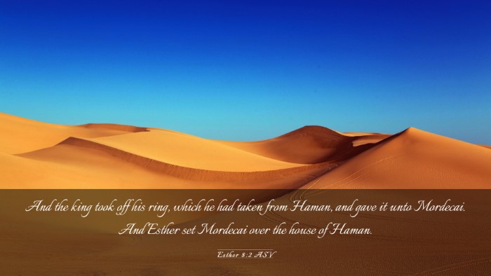 Picture 03 - Esther 8:2 ASV Desktop Wallpaper - And the king took off his ring, which he had - Desktop Bible Verse Wallpaper