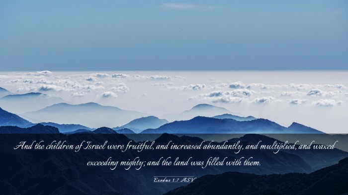 Picture 03 - Exodus 1:7 ASV Desktop Wallpaper - And the children of Israel were fruitful, and - Desktop Bible Verse Wallpaper