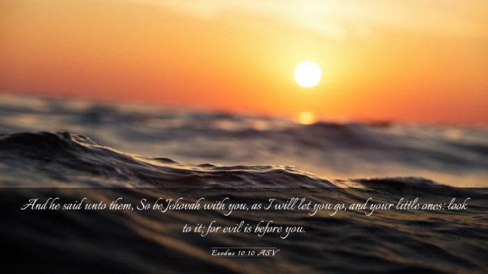 Picture 03 - Exodus 10:10 ASV Desktop Wallpaper - And he said unto them, So be Jehovah with you, as - Desktop Bible Verse Wallpaper
