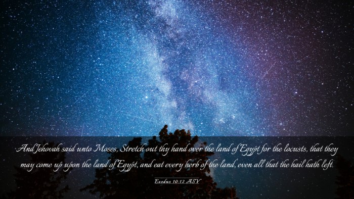 Picture 03 - Exodus 10:12 ASV Desktop Wallpaper - And Jehovah said unto Moses, Stretch out thy hand - Desktop Bible Verse Wallpaper