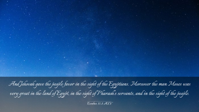 Picture 03 - Exodus 11:3 ASV Desktop Wallpaper - And Jehovah gave the people favor in the sight of - Desktop Bible Verse Wallpaper