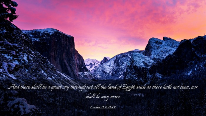 Picture 03 - Exodus 11:6 ASV Desktop Wallpaper - And there shall be a great cry throughout all the - Desktop Bible Verse Wallpaper