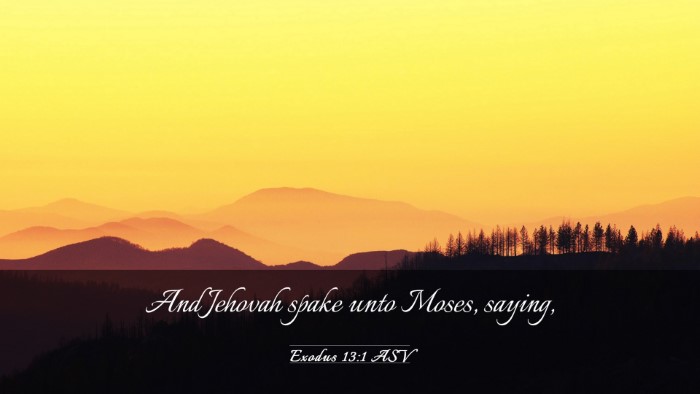 Picture 03 - Exodus 13:1 ASV Desktop Wallpaper - And Jehovah spake unto Moses, - Desktop Bible Verse Wallpaper