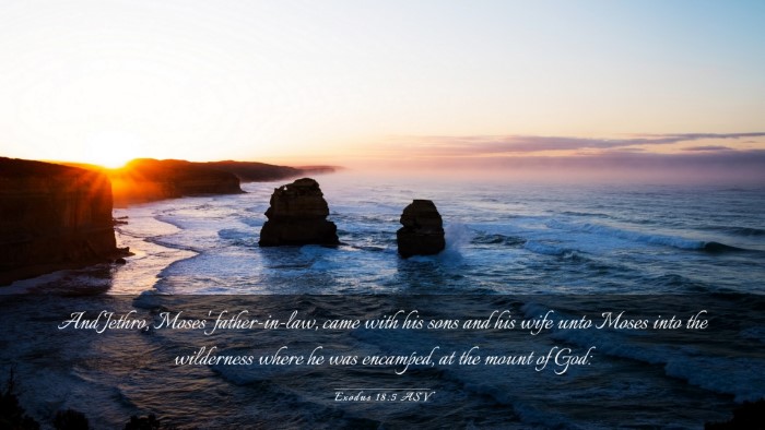 Picture 03 - Exodus 18:5 ASV Desktop Wallpaper - And Jethro, Moses' father-in-law, came with his - Desktop Bible Verse Wallpaper