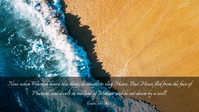 Picture 03 - Exodus 2:15 ASV Desktop Wallpaper - Now when Pharaoh heard this thing, he sought to - Desktop Bible Verse Wallpaper