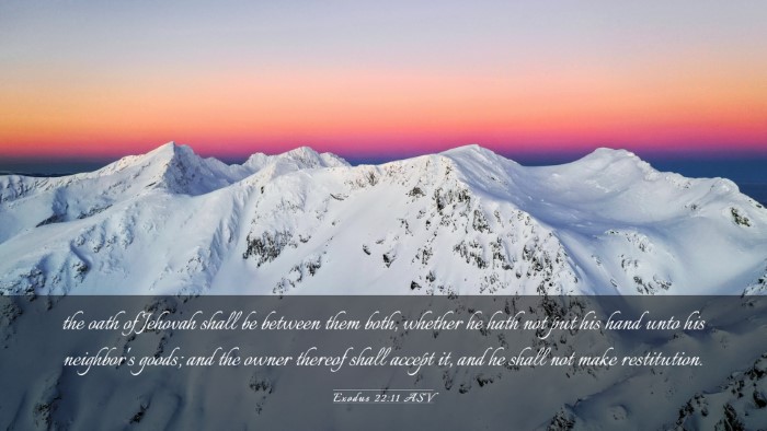 Picture 03 - Exodus 22:11 ASV Desktop Wallpaper - the oath of Jehovah shall be between them both, - Desktop Bible Verse Wallpaper