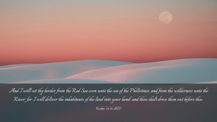 Picture 03 - Exodus 23:31 ASV Desktop Wallpaper - And I will set thy border from the Red Sea even - Desktop Bible Verse Wallpaper