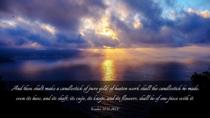 Picture 03 - Exodus 25:31 ASV Desktop Wallpaper - And thou shalt make a candlestick of pure gold: - Desktop Bible Verse Wallpaper