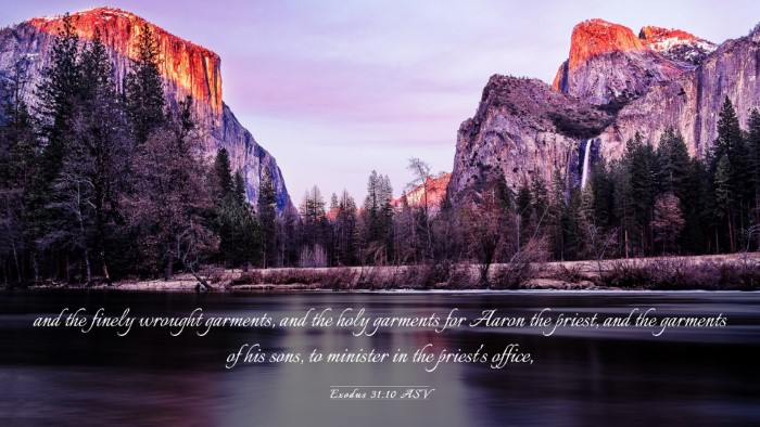 Picture 03 - Exodus 31:10 ASV Desktop Wallpaper - and the finely wrought garments, and the holy - Desktop Bible Verse Wallpaper