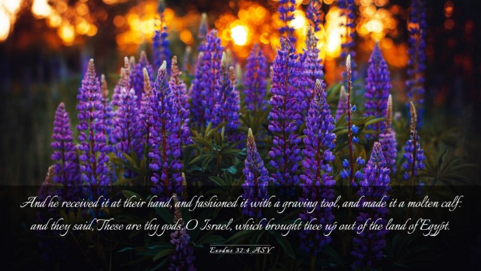 Picture 03 - Exodus 32:4 ASV Desktop Wallpaper - And he received it at their hand, and fashioned - Desktop Bible Verse Wallpaper