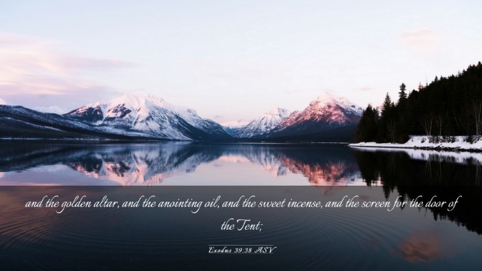 Picture 03 - Exodus 39:38 ASV Desktop Wallpaper - and the golden altar, and the anointing oil, and - Desktop Bible Verse Wallpaper