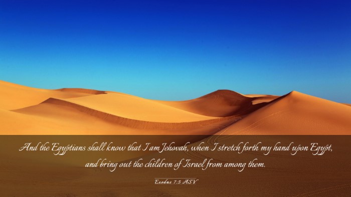 Picture 03 - Exodus 7:5 ASV Desktop Wallpaper - And the Egyptians shall know that I am Jehovah, - Desktop Bible Verse Wallpaper
