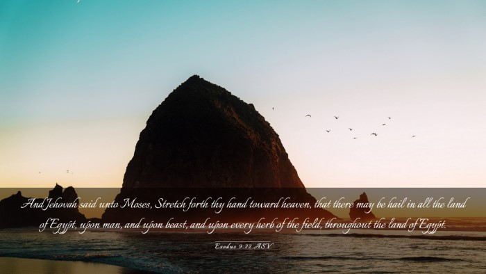 Picture 03 - Exodus 9:22 ASV Desktop Wallpaper - And Jehovah said unto Moses, Stretch forth thy - Desktop Bible Verse Wallpaper
