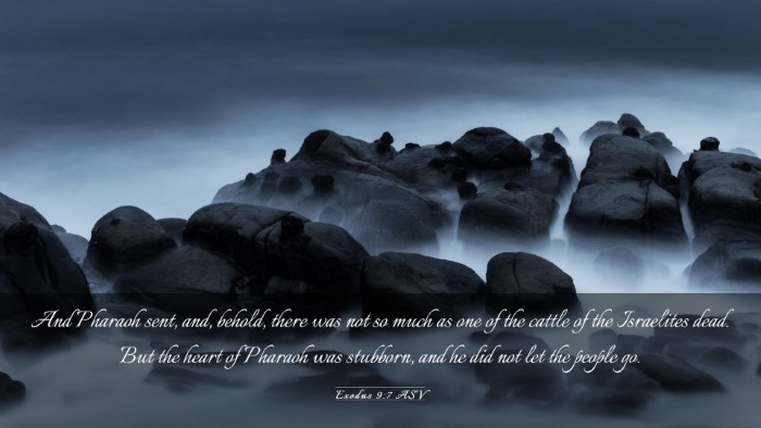Picture 03 - Exodus 9:7 ASV Desktop Wallpaper - And Pharaoh sent, and, behold, there was not so - Desktop Bible Verse Wallpaper