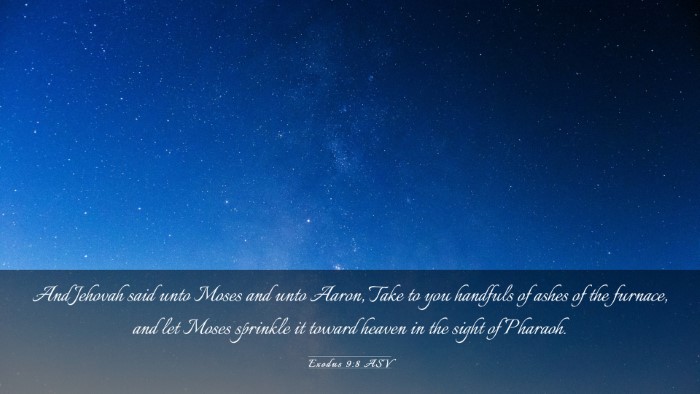Picture 03 - Exodus 9:8 ASV Desktop Wallpaper - And Jehovah said unto Moses and unto Aaron, Take - Desktop Bible Verse Wallpaper
