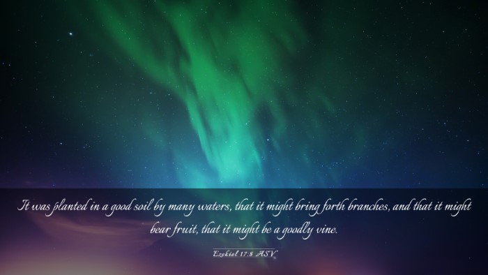 Picture 03 - Ezekiel 17:8 ASV Desktop Wallpaper - It was planted in a good soil by many waters, - Desktop Bible Verse Wallpaper