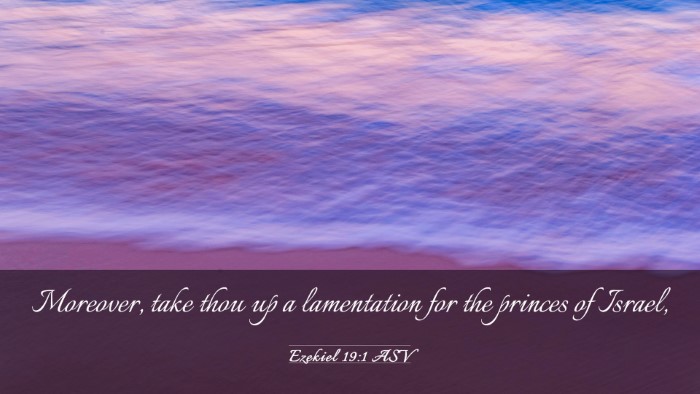 Picture 03 - Ezekiel 19:1 ASV Desktop Wallpaper - Moreover, take thou up a lamentation for the - Desktop Bible Verse Wallpaper