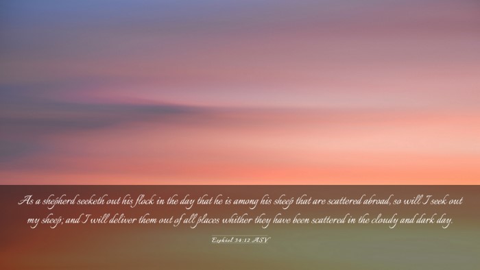 Picture 03 - Ezekiel 34:12 ASV Desktop Wallpaper - As a shepherd seeketh out his flock in the day - Desktop Bible Verse Wallpaper