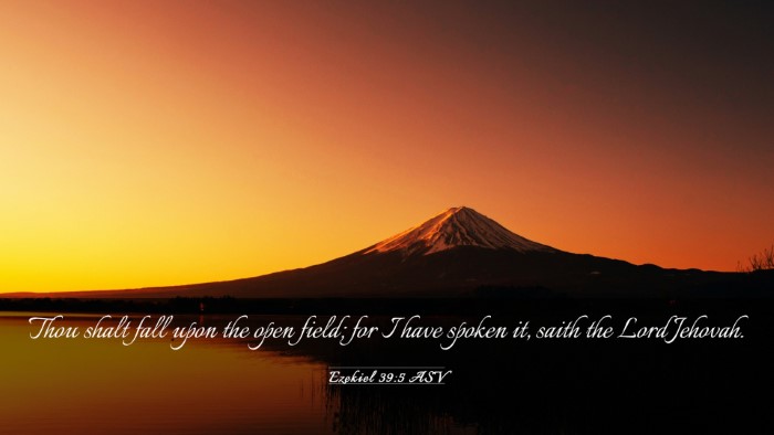 Picture 03 - Ezekiel 39:5 ASV Desktop Wallpaper - Thou shalt fall upon the open field; for I have - Desktop Bible Verse Wallpaper