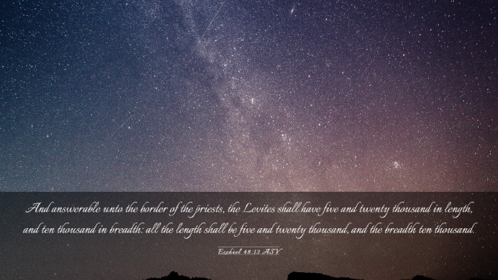 Picture 03 - Ezekiel 48:13 ASV Desktop Wallpaper - And answerable unto the border of the priests, - Desktop Bible Verse Wallpaper