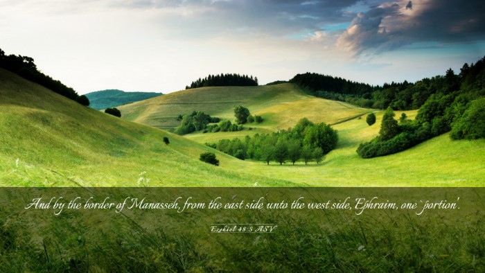 Picture 03 - Ezekiel 48:5 ASV Desktop Wallpaper - And by the border of Manasseh, from the east side - Desktop Bible Verse Wallpaper
