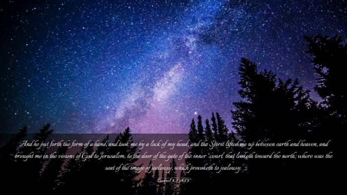 Picture 03 - Ezekiel 8:3 ASV Desktop Wallpaper - And he put forth the form of a hand, and took me - Desktop Bible Verse Wallpaper