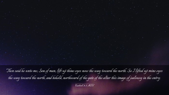 Picture 03 - Ezekiel 8:5 ASV Desktop Wallpaper - Then said he unto me, Son of man, lift up thine - Desktop Bible Verse Wallpaper
