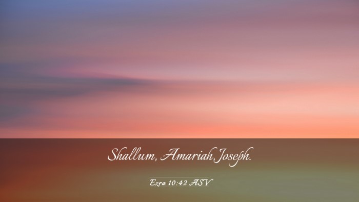 Picture 03 - Ezra 10:42 ASV Desktop Wallpaper - Shallum, Amariah, - Desktop Bible Verse Wallpaper