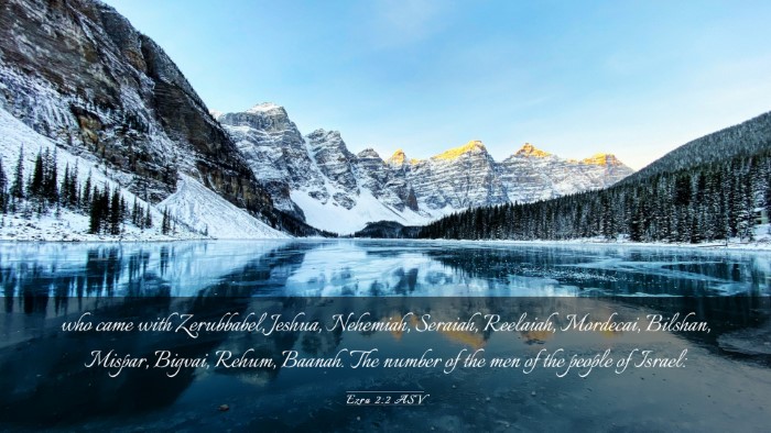 Picture 03 - Ezra 2:2 ASV Desktop Wallpaper - who came with Zerubbabel, Jeshua, Nehemiah, - Desktop Bible Verse Wallpaper