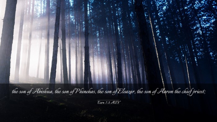 Picture 03 - Ezra 7:5 ASV Desktop Wallpaper - the son of Abishua, the son of Phinehas, the son - Desktop Bible Verse Wallpaper