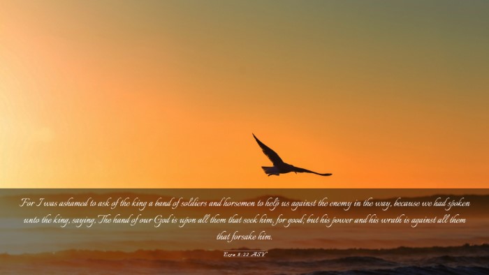 Picture 03 - Ezra 8:22 ASV Desktop Wallpaper - For I was ashamed to ask of the king a band of - Desktop Bible Verse Wallpaper