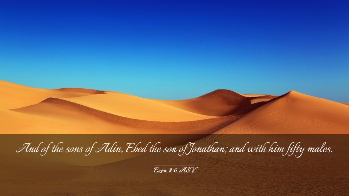 Picture 03 - Ezra 8:6 ASV Desktop Wallpaper - And of the sons of Adin, Ebed the son of - Desktop Bible Verse Wallpaper