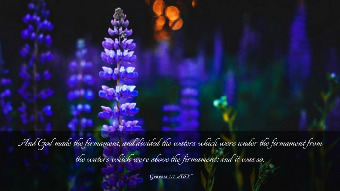 Picture 03 - Genesis 1:7 ASV Desktop Wallpaper - And God made the firmament, and divided the - Desktop Bible Verse Wallpaper