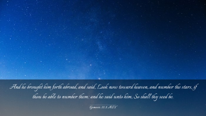 Picture 03 - Genesis 15:5 ASV Desktop Wallpaper - And he brought him forth abroad, and said, Look - Desktop Bible Verse Wallpaper