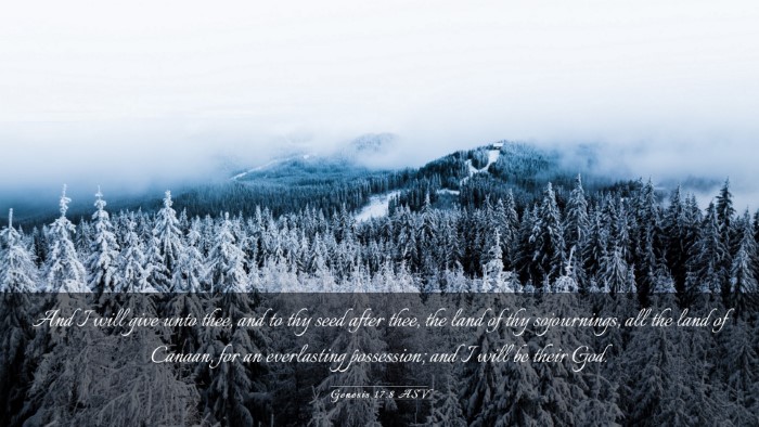 Picture 03 - Genesis 17:8 ASV Desktop Wallpaper - And I will give unto thee, and to thy seed after - Desktop Bible Verse Wallpaper