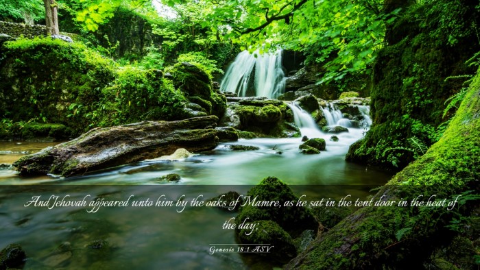 Picture 03 - Genesis 18:1 ASV Desktop Wallpaper - And Jehovah appeared unto him by the oaks of - Desktop Bible Verse Wallpaper